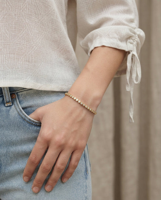 Brilliant Cut Bezel Set Tennis Bracelet