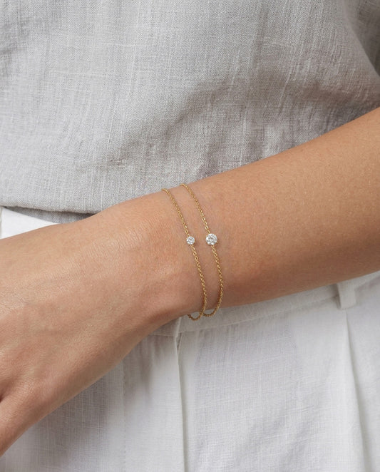 Single 0.10ct Round Bracelet