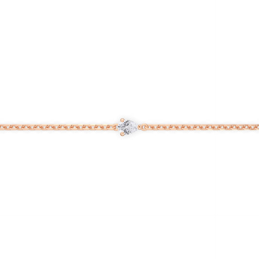 Single 0.10ct Pear Bracelet - Arter Jewelry