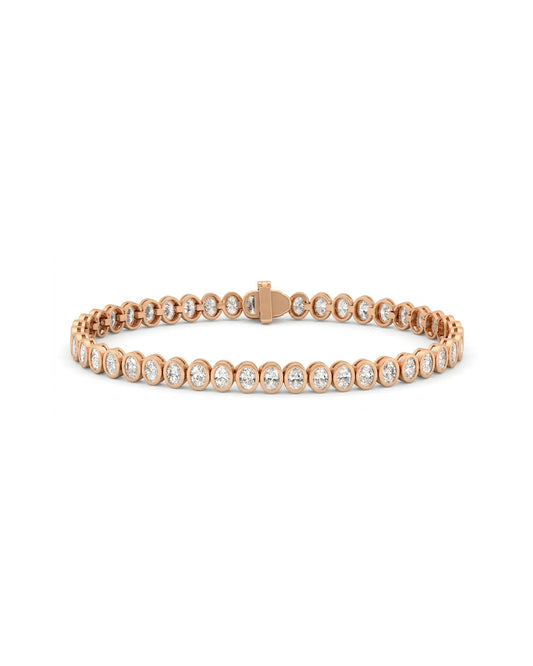 Oval Cut Bezel Set Tennis Bracelet
