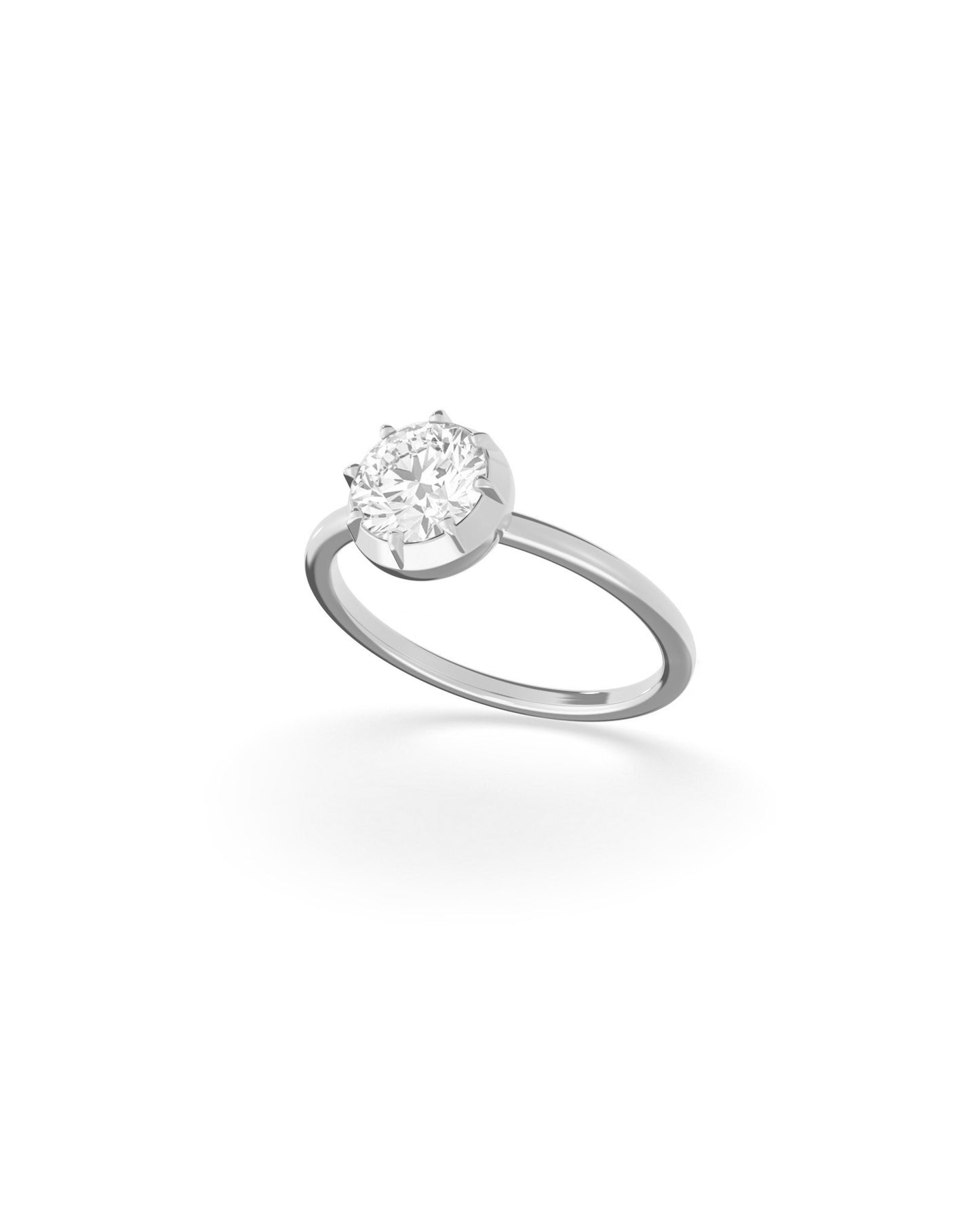 Button Back Ring Brilliant - 1ct - Arter Jewelry