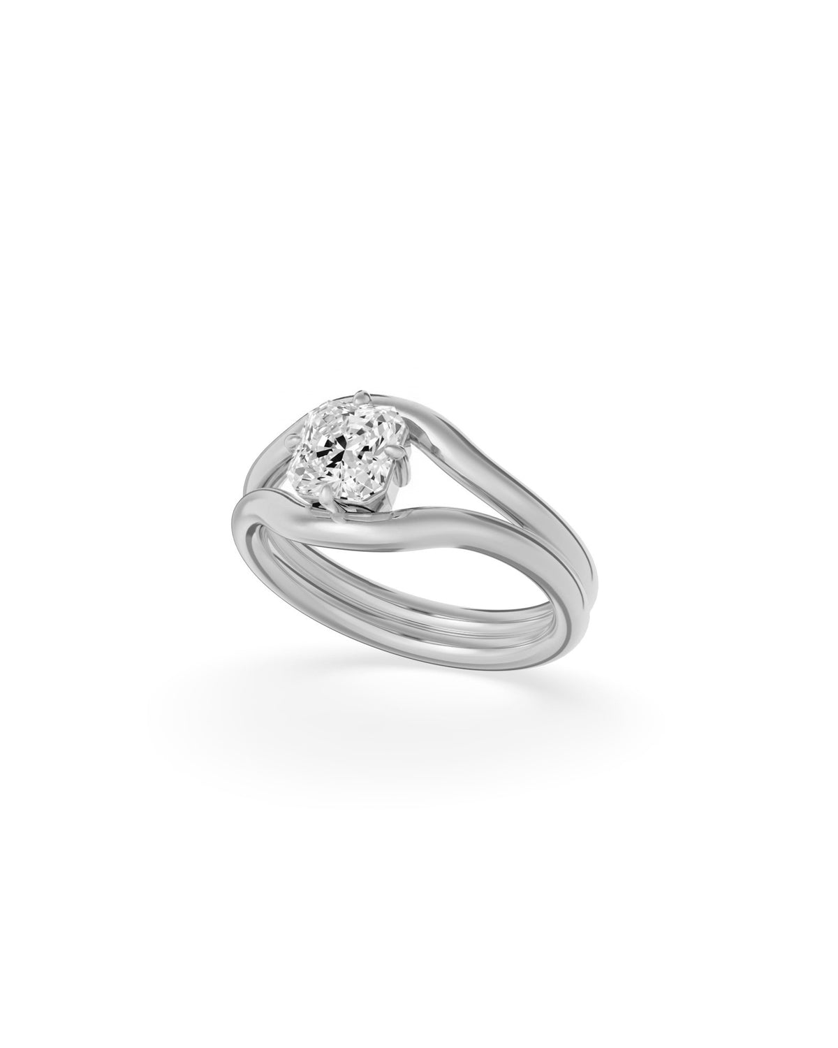 Rafaela Ring - Asscher Cut in white gold