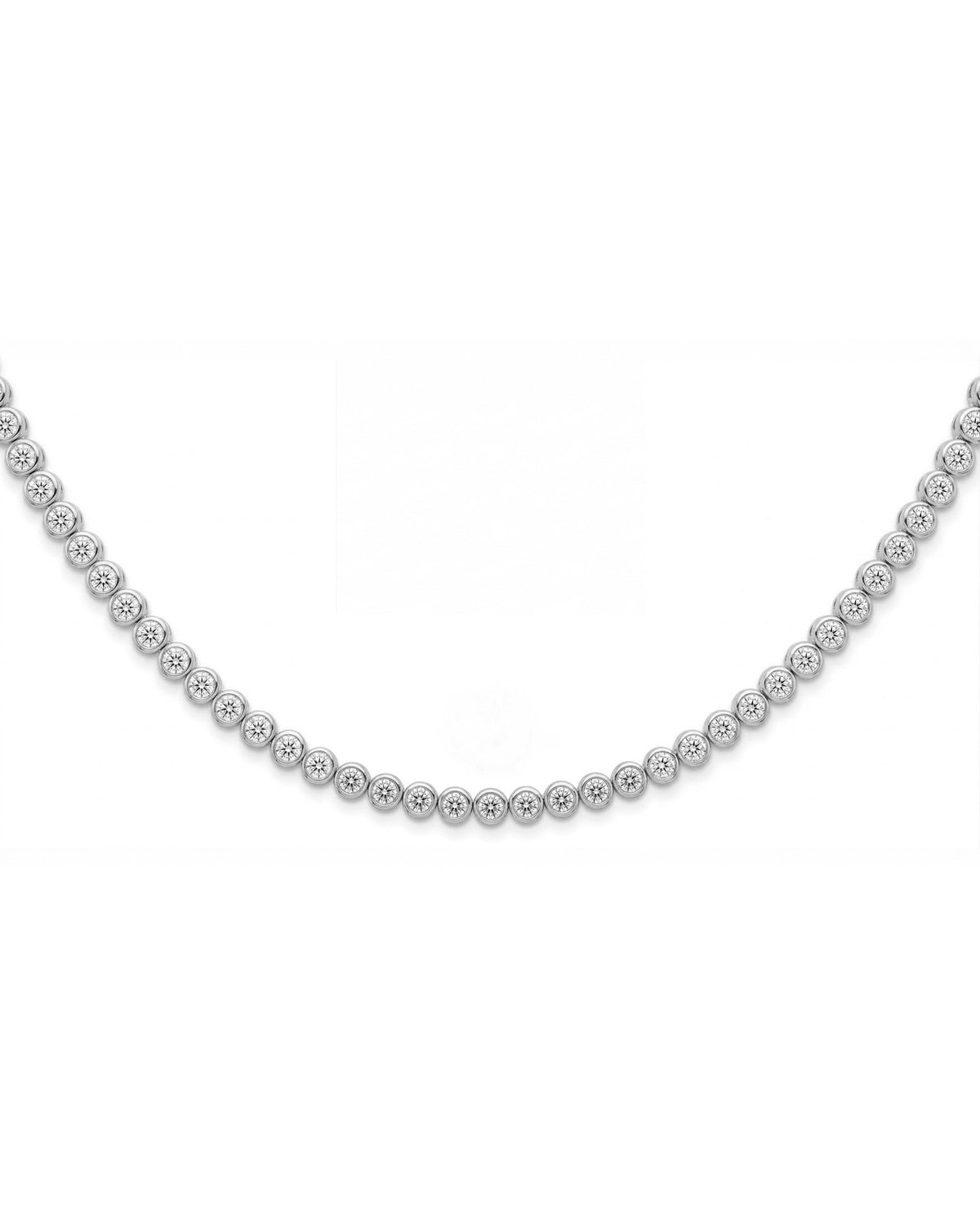 Tennis Bezel Necklace - 0.15ct