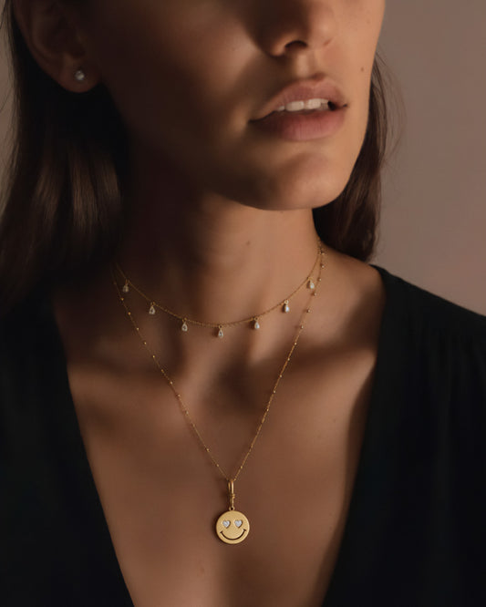 Smiley Pendant - Heart Eyes - Arter Jewelry