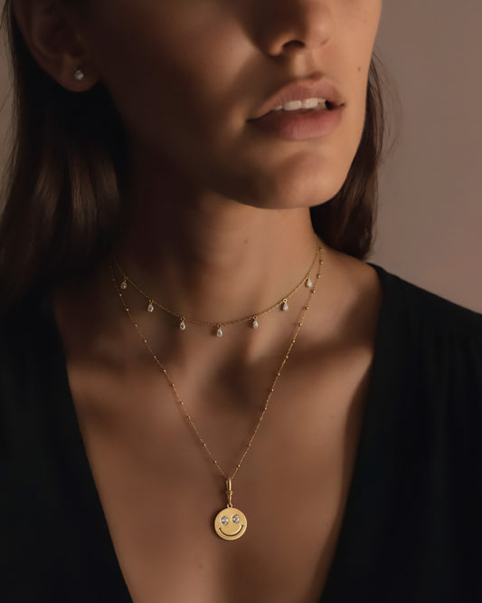 Smiley Pendant - Oval Eyes - Arter Jewelry