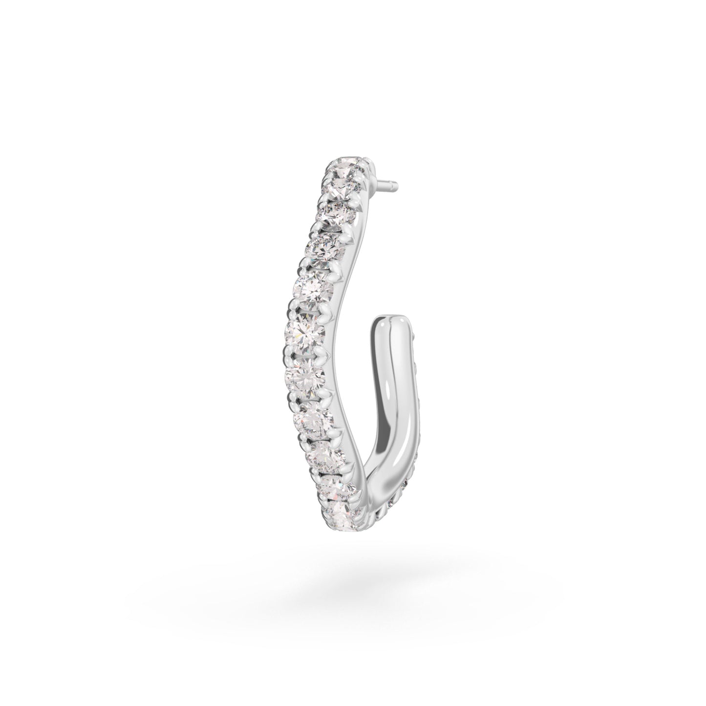 Spaghetti Diamond Hoop Small - Arter Jewelry