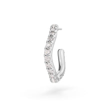 Load image into Gallery viewer, Spaghetti Diamond Hoop Small - Arter Jewelry