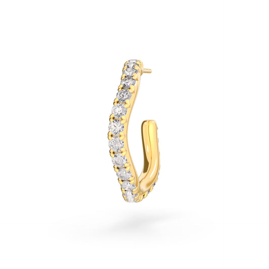 Spaghetti Diamond Hoop Small - Arter Jewelry