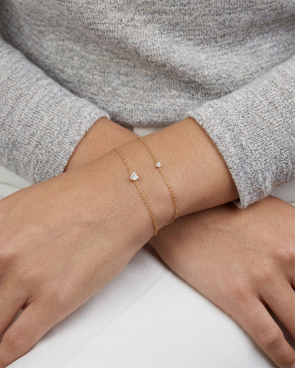 Single 0.30ct Heart Bracelet