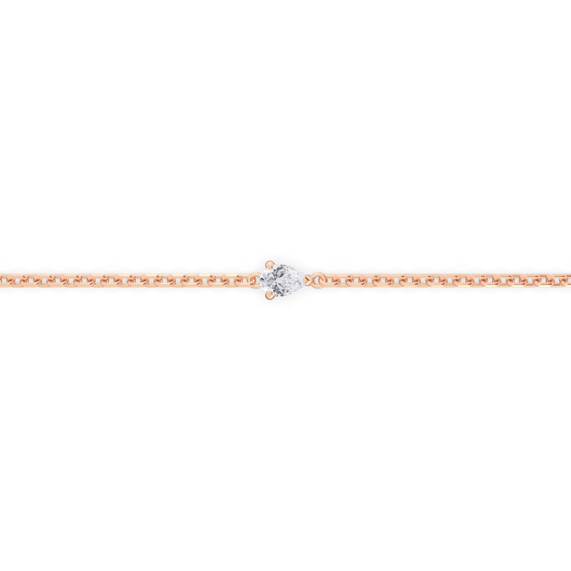 Single 0.10ct Pear Bracelet