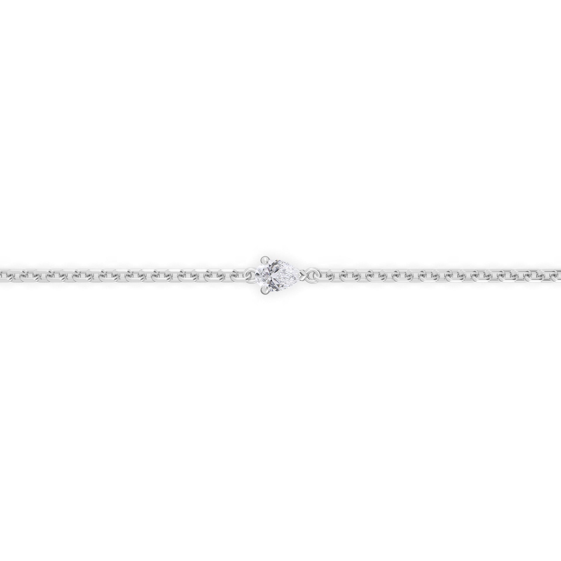 Single 0.10ct Pear Bracelet