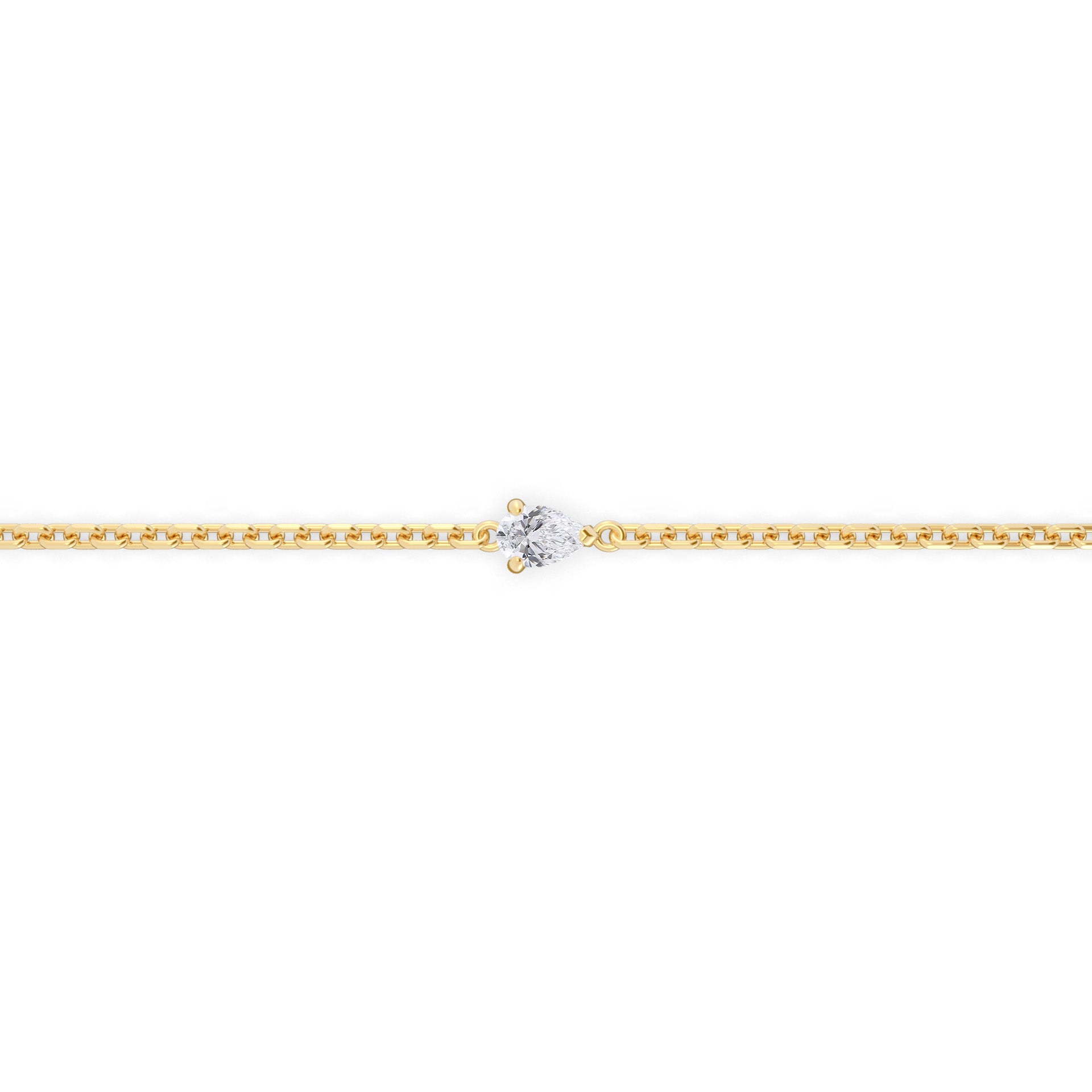 Single 0.10ct Pear Bracelet
