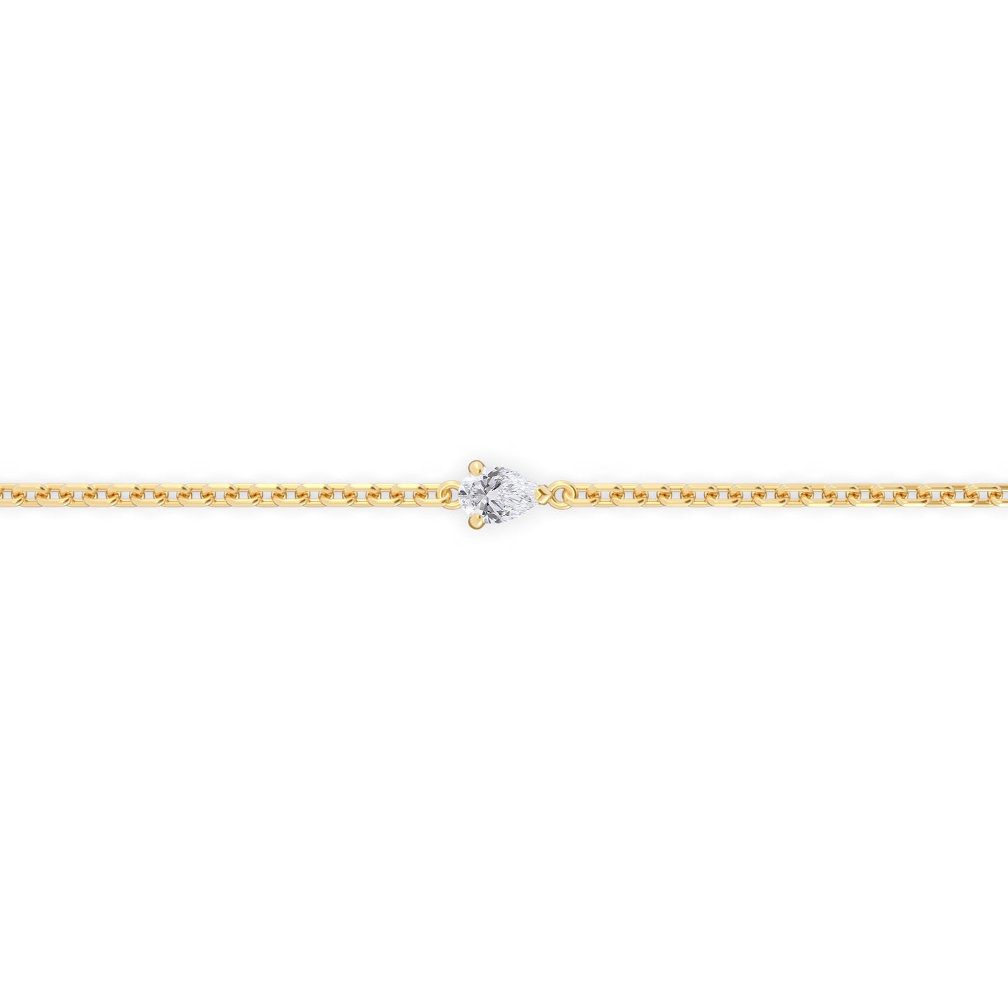 Single 0.10ct Pear Bracelet - Arter Jewelry