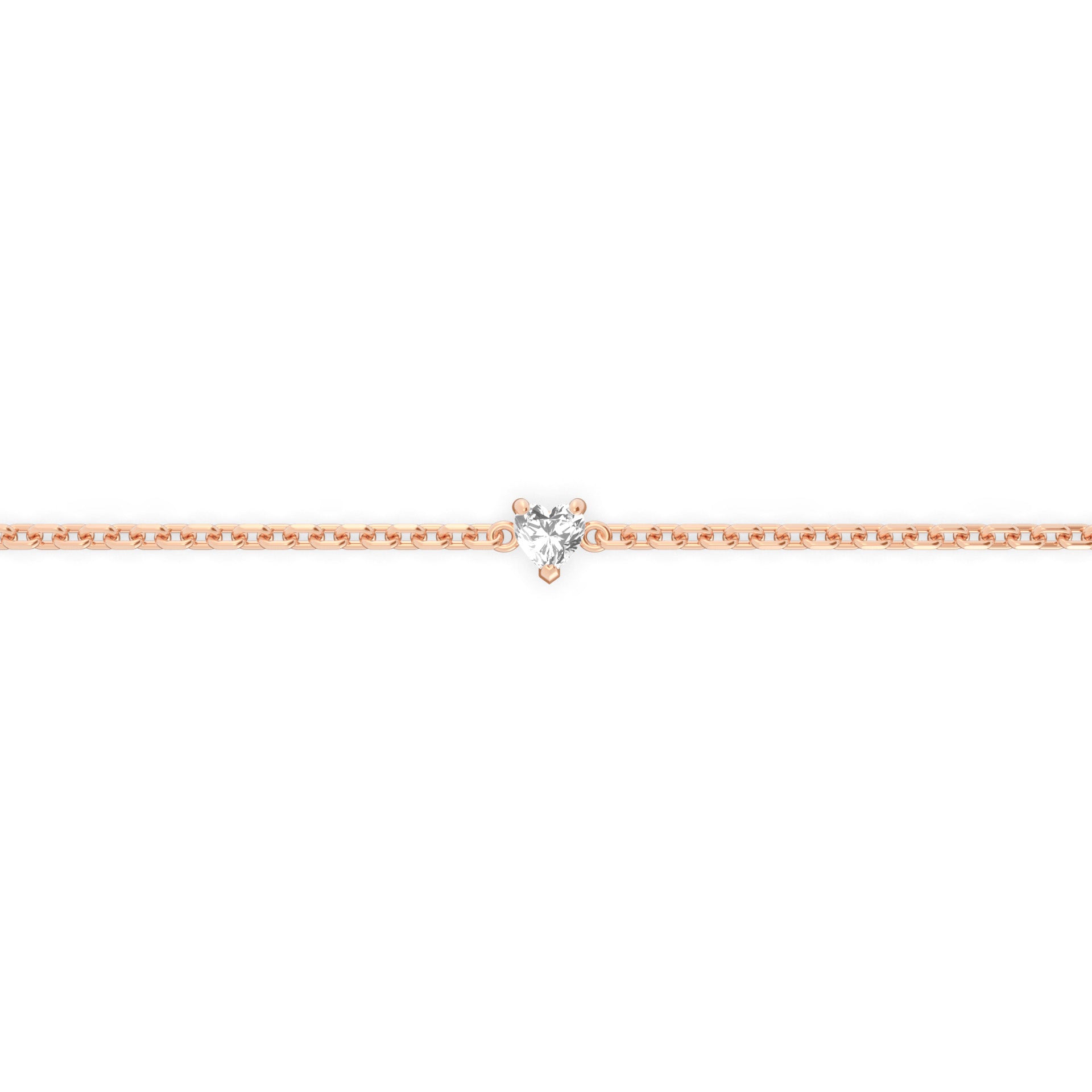 Single 0.10ct Heart Bracelet