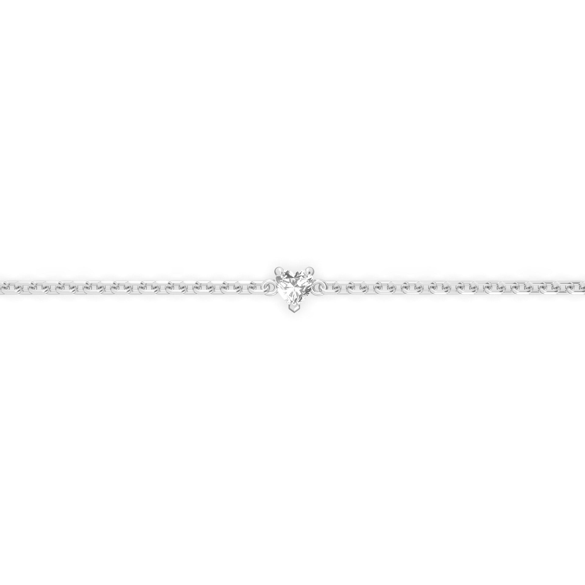 Single 0.10ct Heart Bracelet