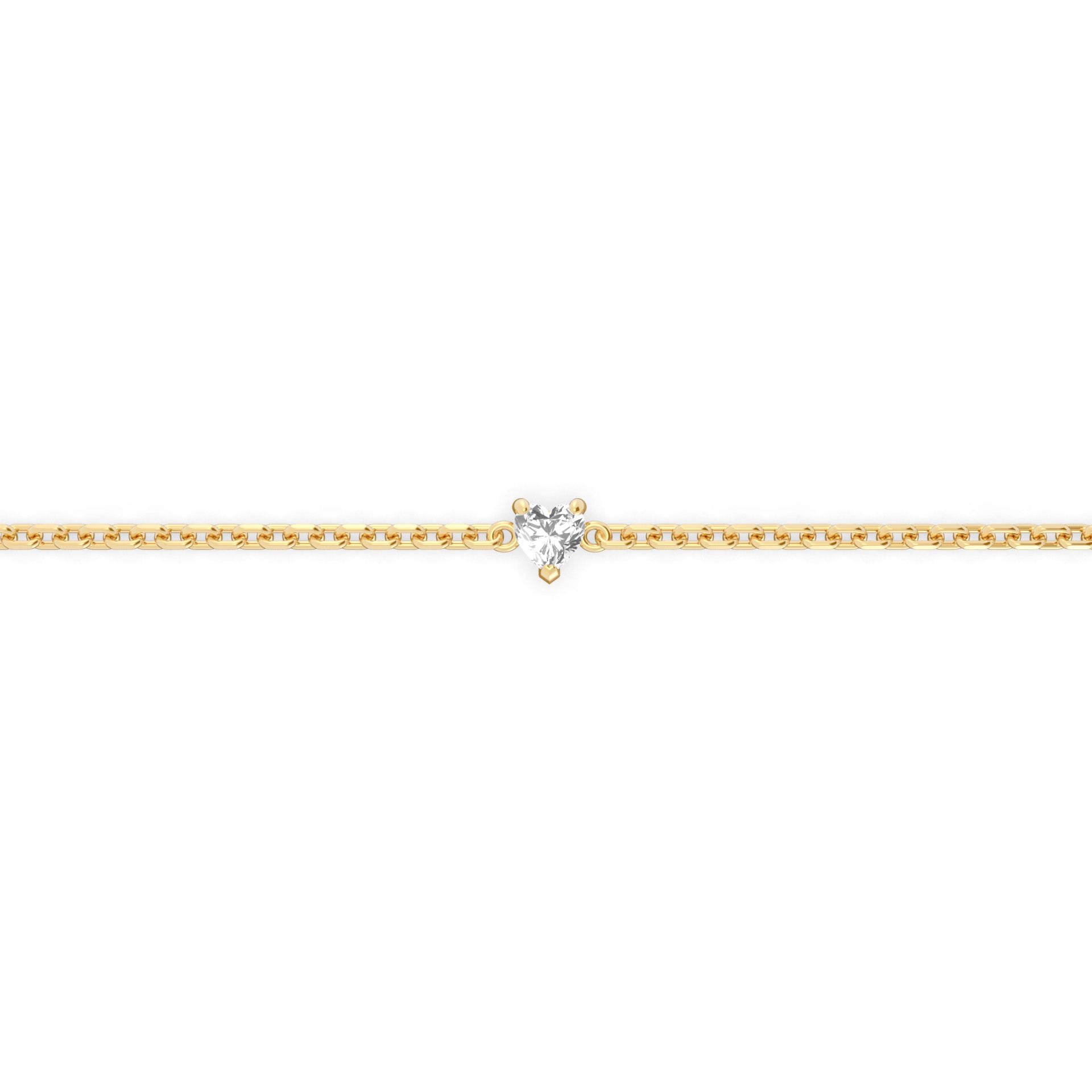 Single 0.10ct Heart Bracelet