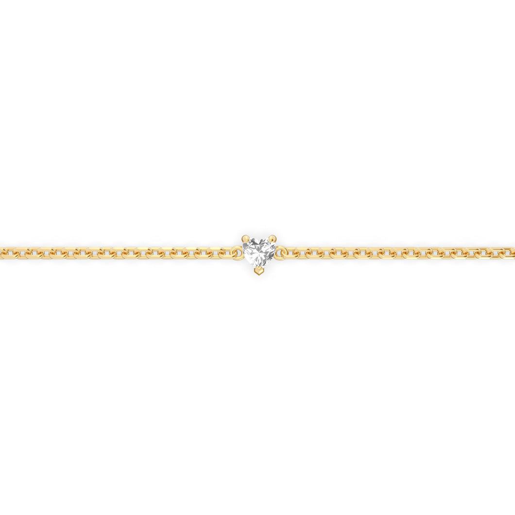 Single 0.10ct Heart Bracelet