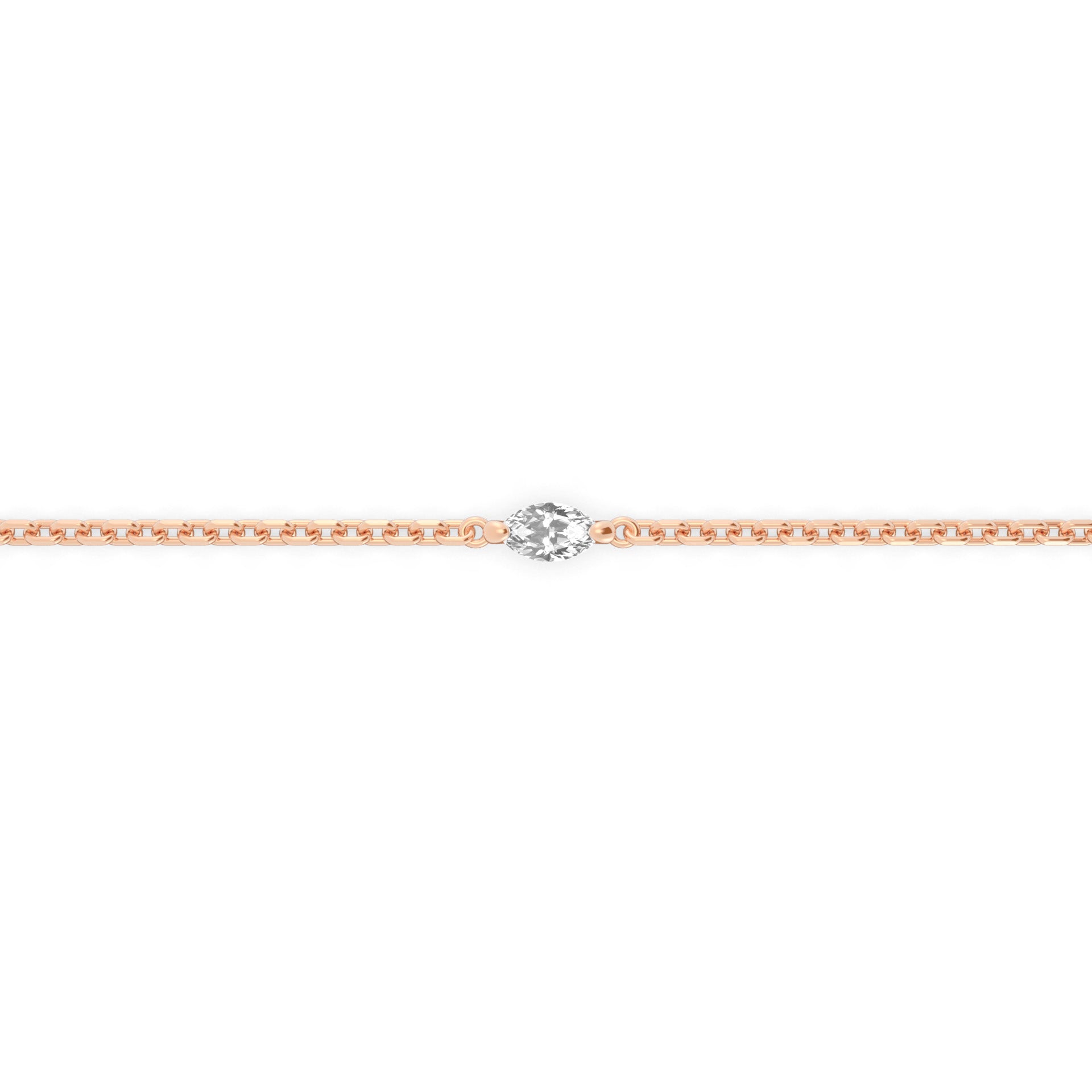 Single 0.10ct Marquise Bracelet