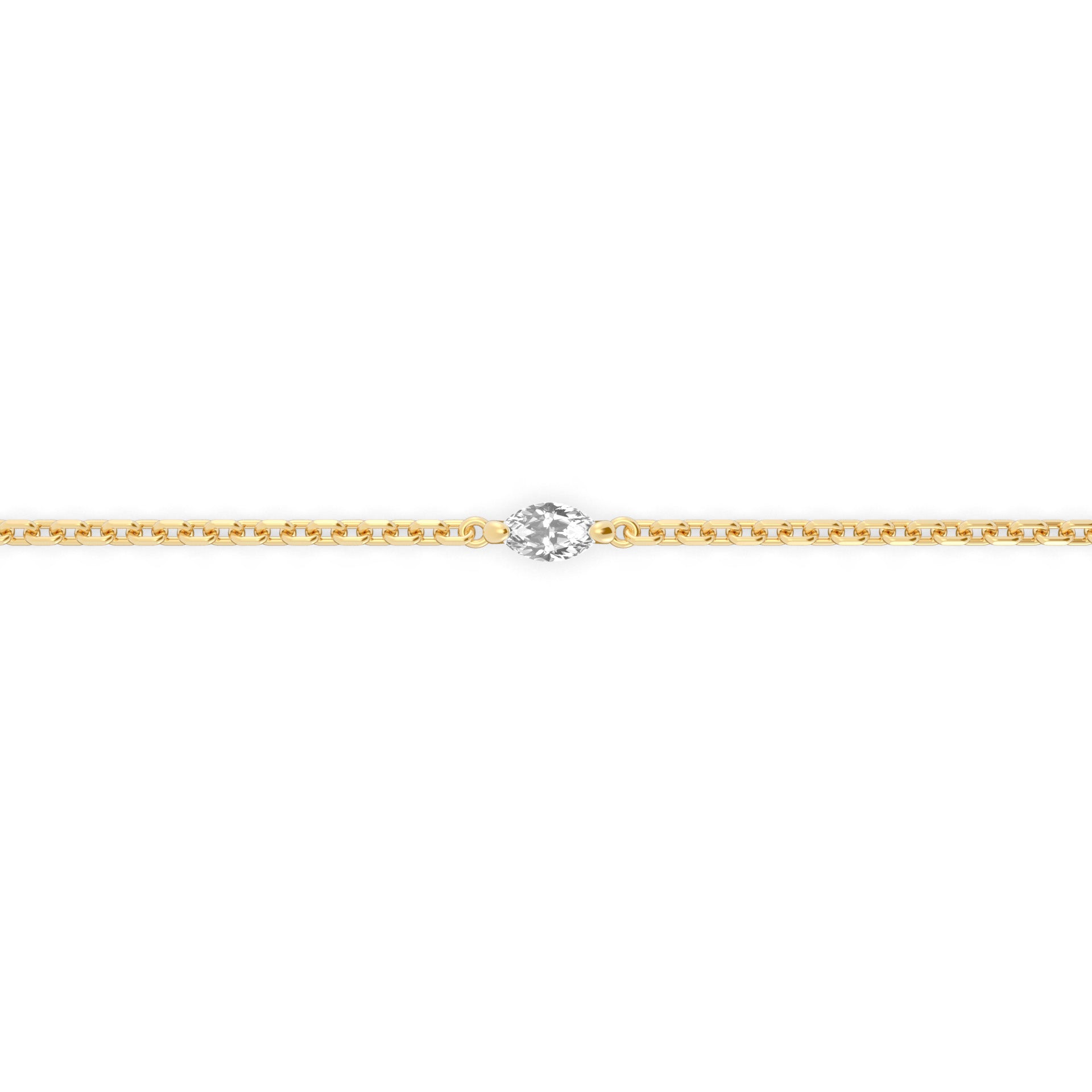 Single 0.10ct Marquise Bracelet