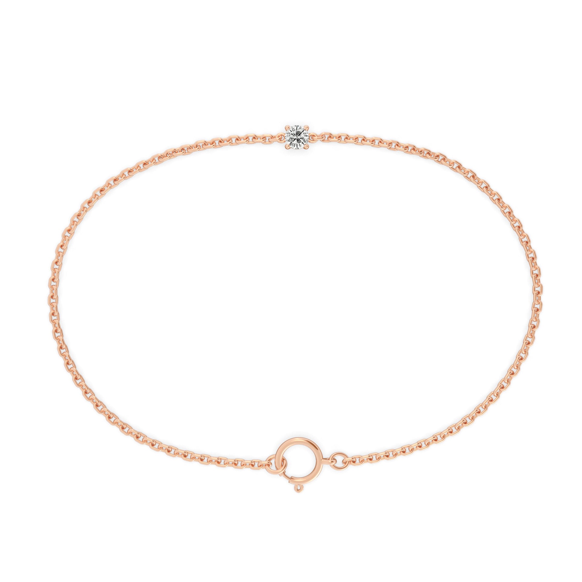 Single 0.10ct Round Bracelet