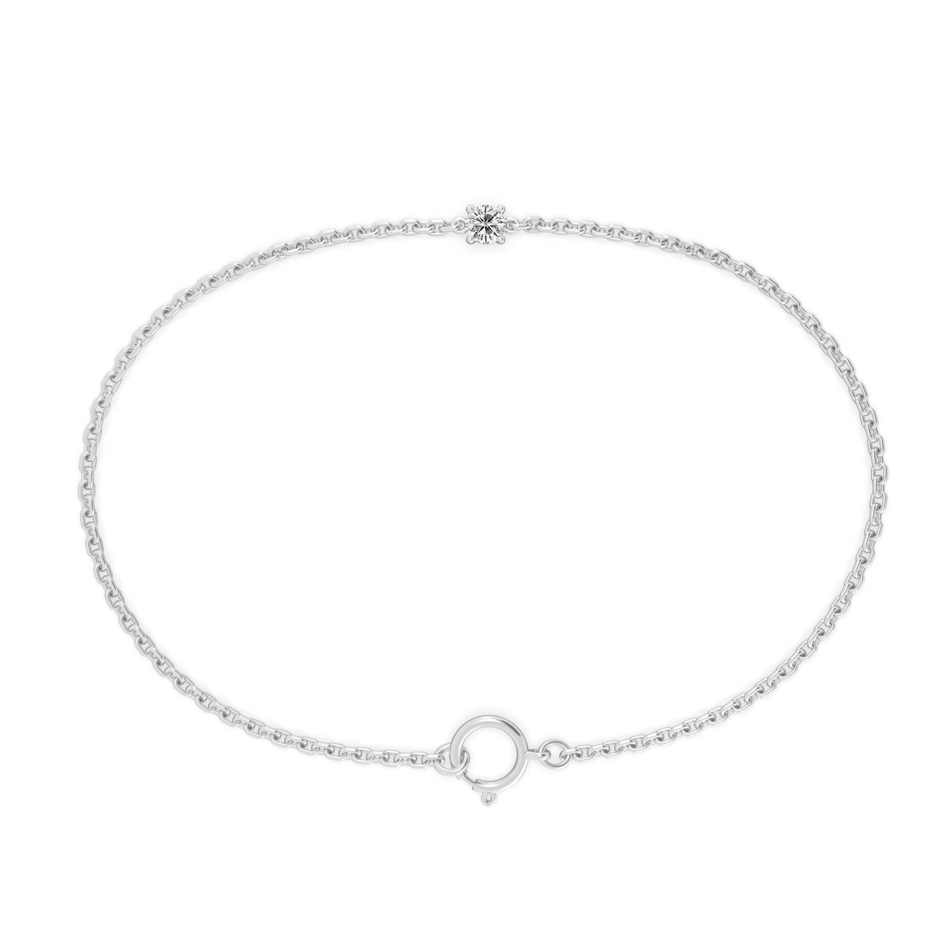 Single 0.10ct Round Bracelet