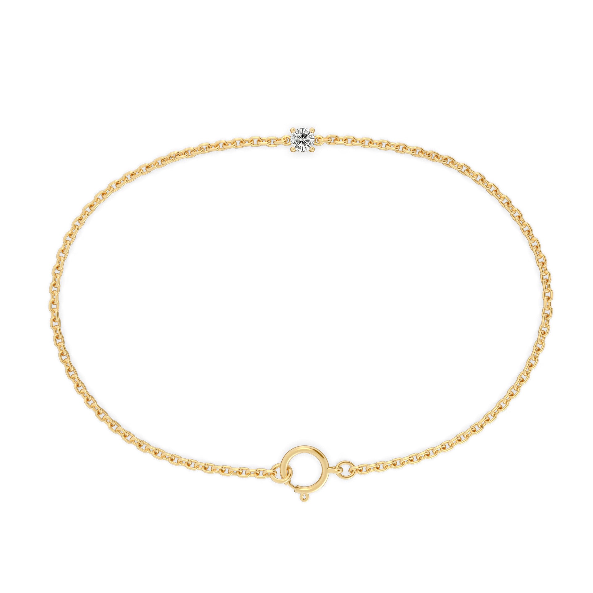 Single 0.10ct Round Bracelet