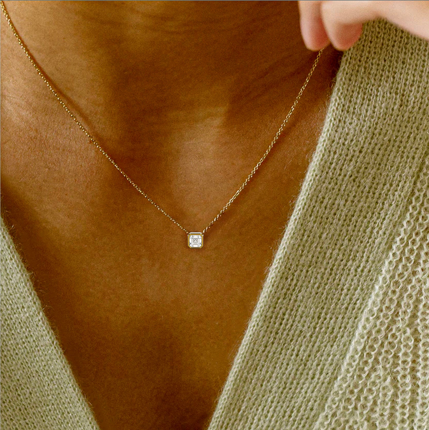 Asscher Cut Pendant