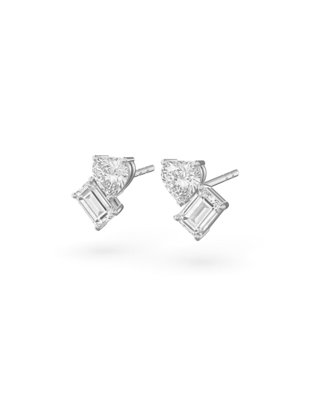 Heart & Emerald Studs - Arter Jewelry