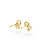 Charger l'image dans la galerie, Heart &amp; Emerald Studs - Arter Jewelry
