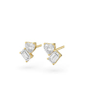 Charger l'image dans la galerie, Heart &amp; Emerald Studs - Arter Jewelry
