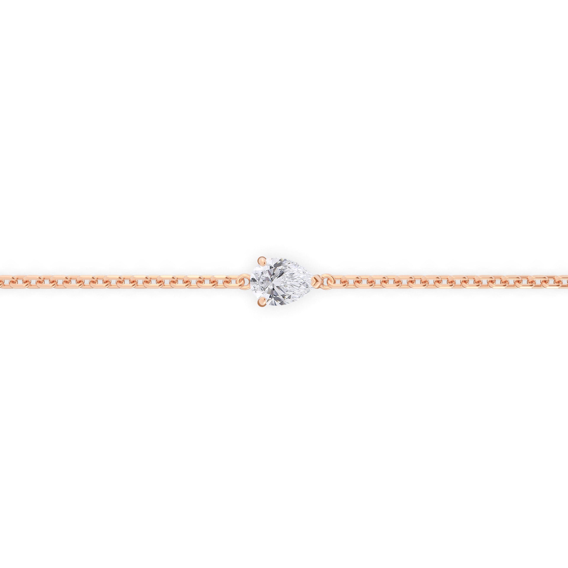 Single 0.30ct Pear Bracelet