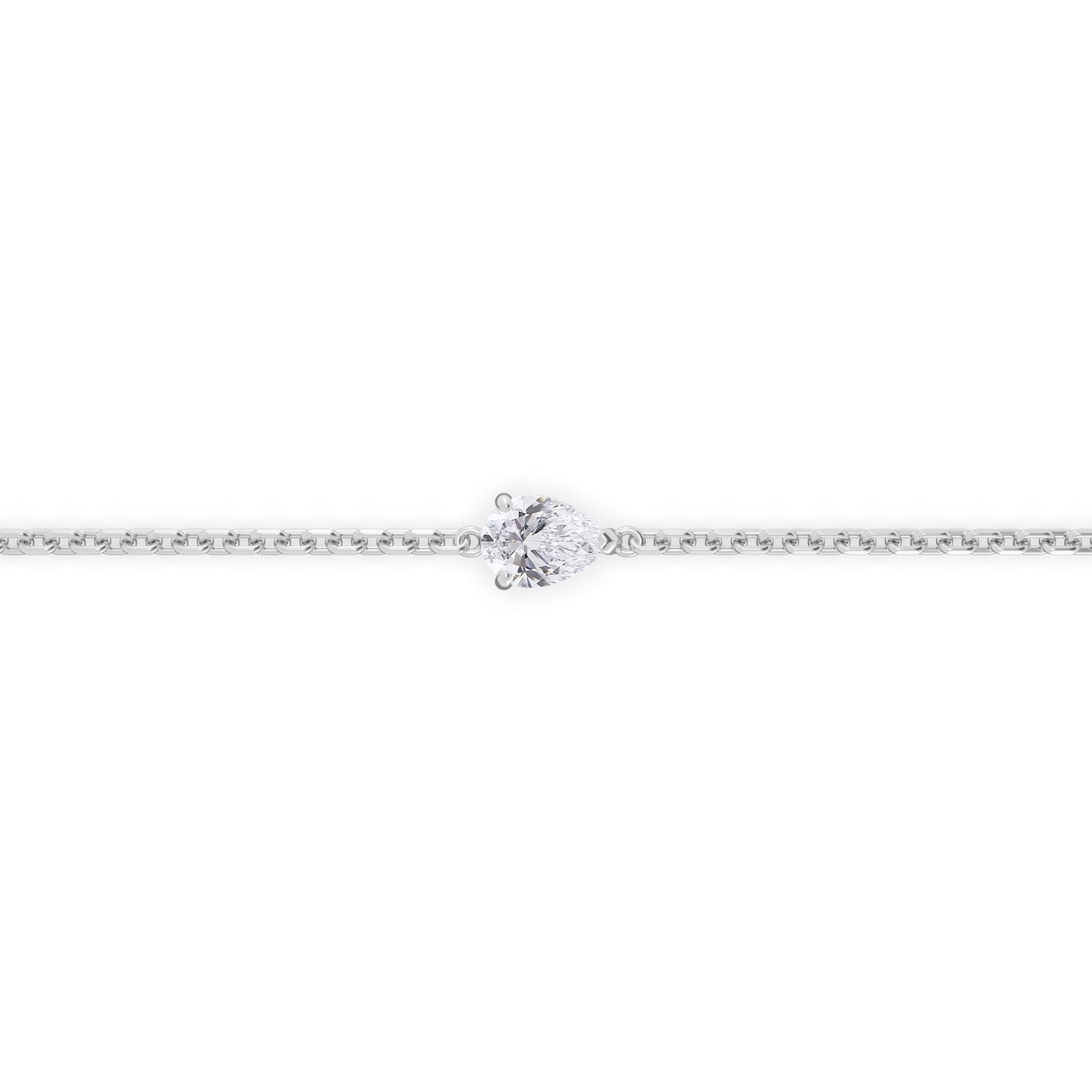 Single 0.30ct Pear Bracelet