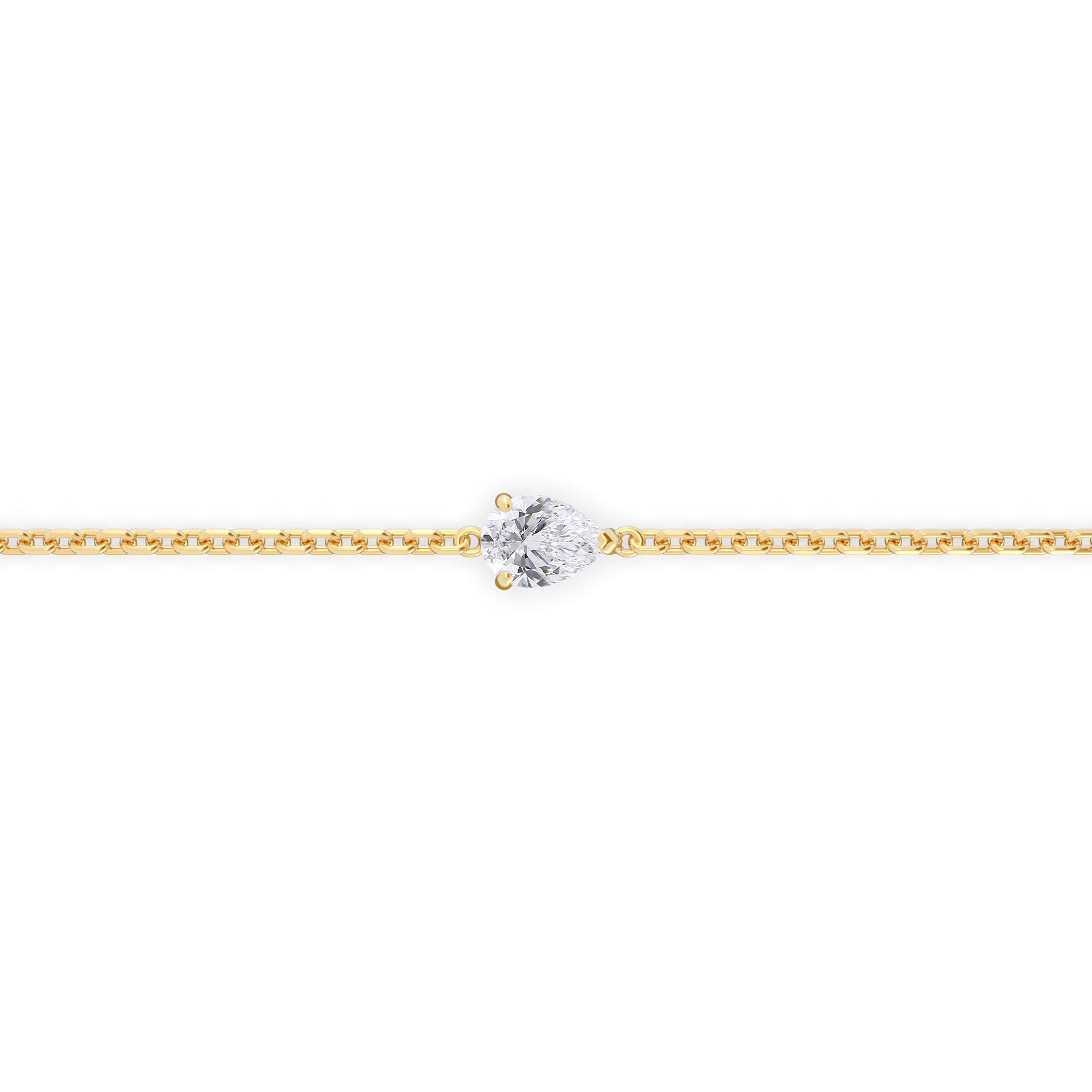 Single 0.30ct Pear Bracelet