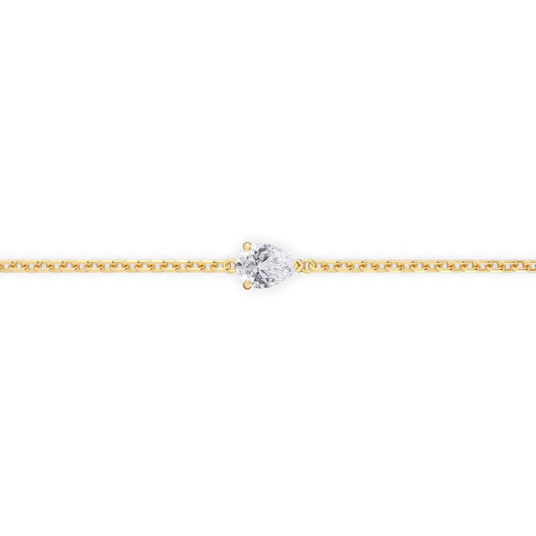 Single 0.30ct Pear Bracelet