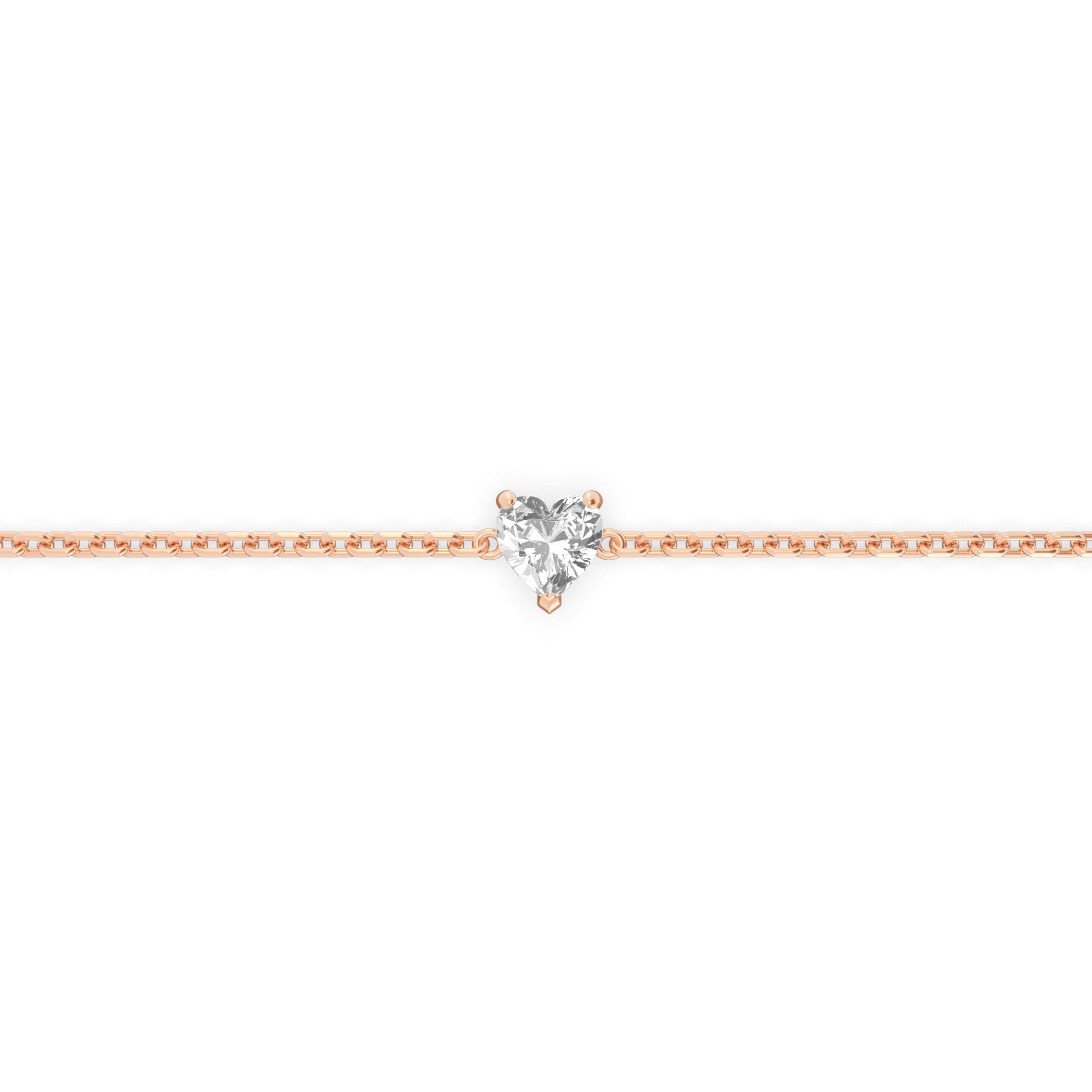 Single 0.30ct Heart Bracelet