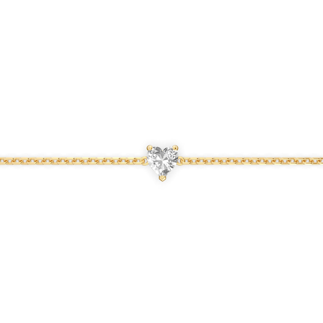 Single 0.30ct Heart Bracelet