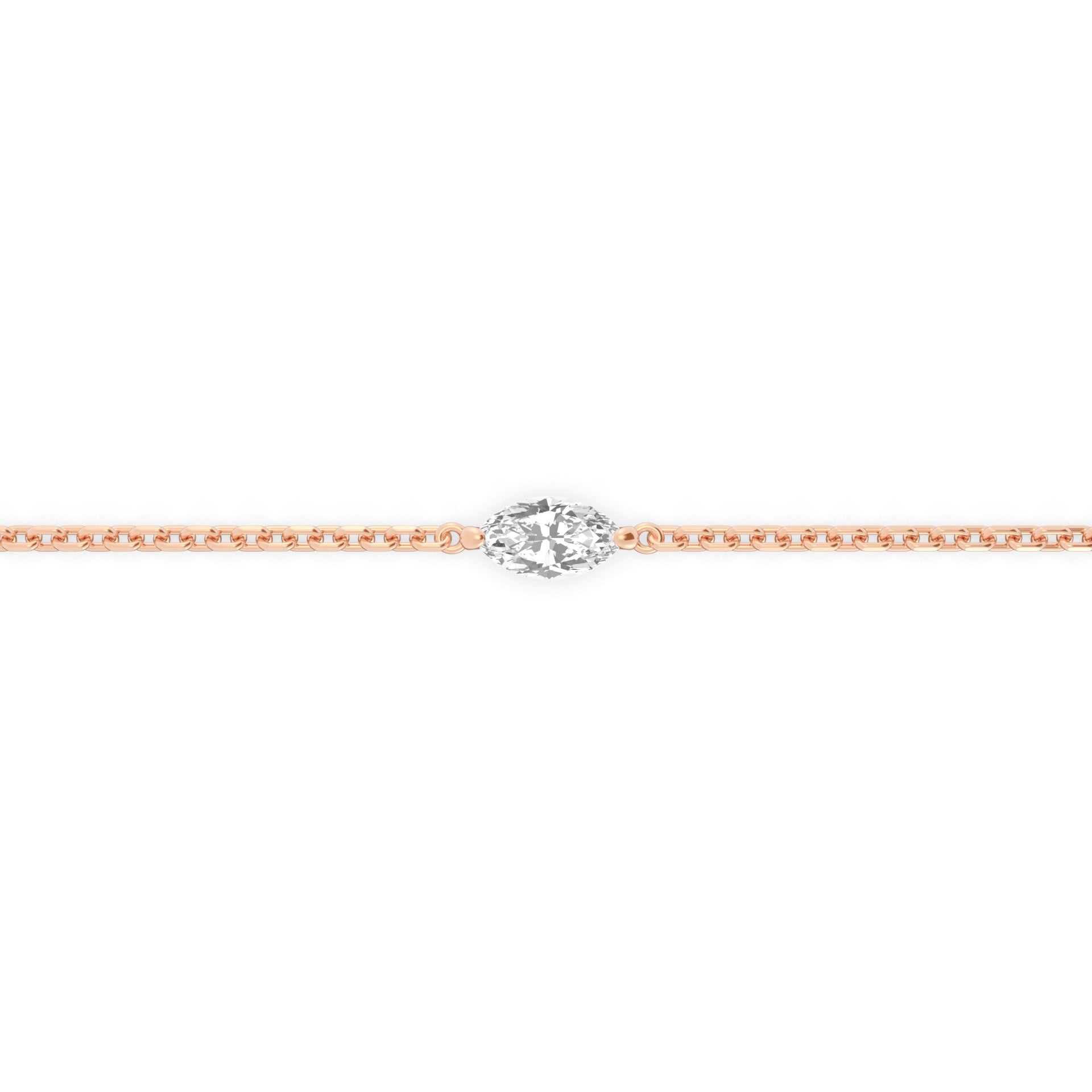 Single 0.30ct Marquise Bracelet
