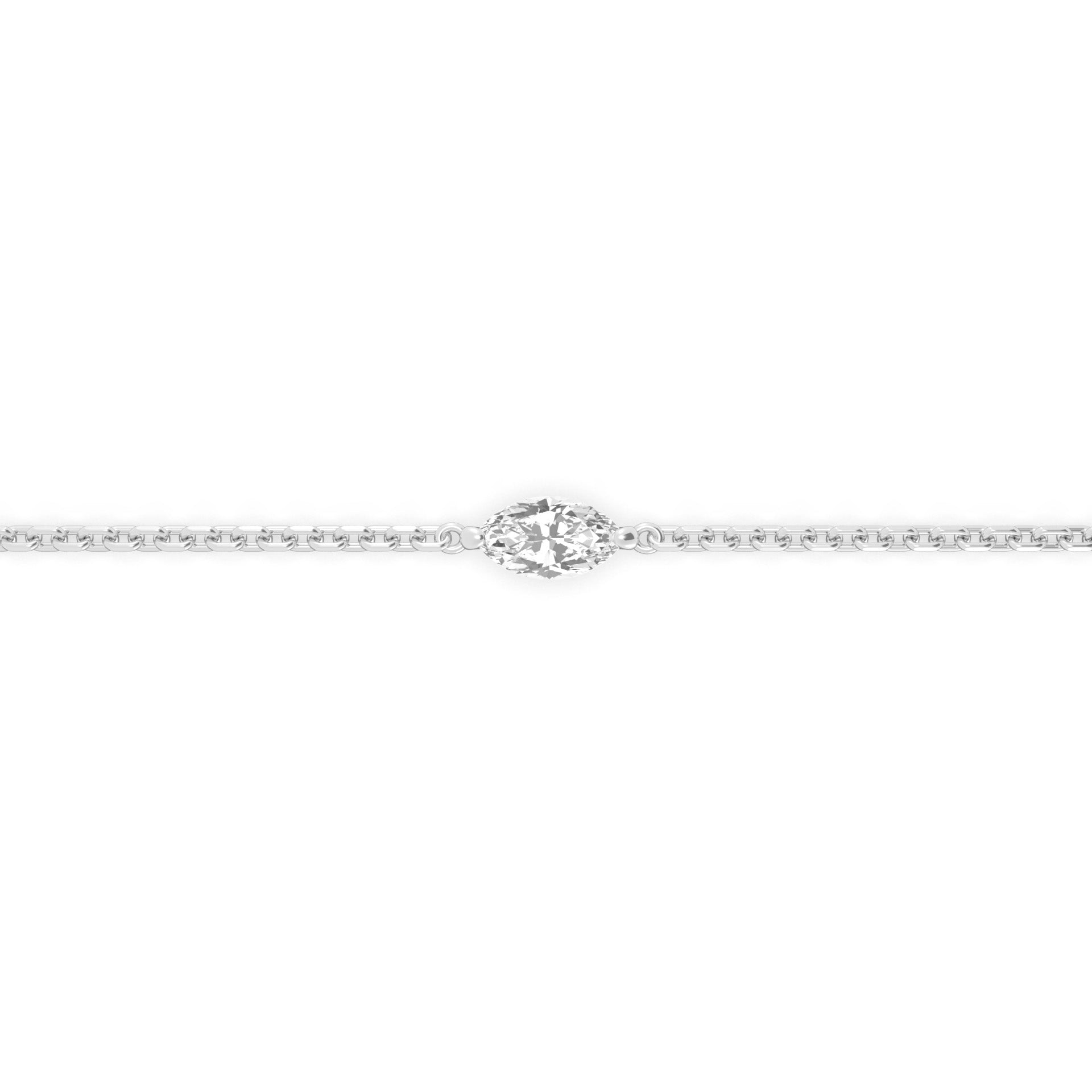 Single 0.30ct Marquise Bracelet