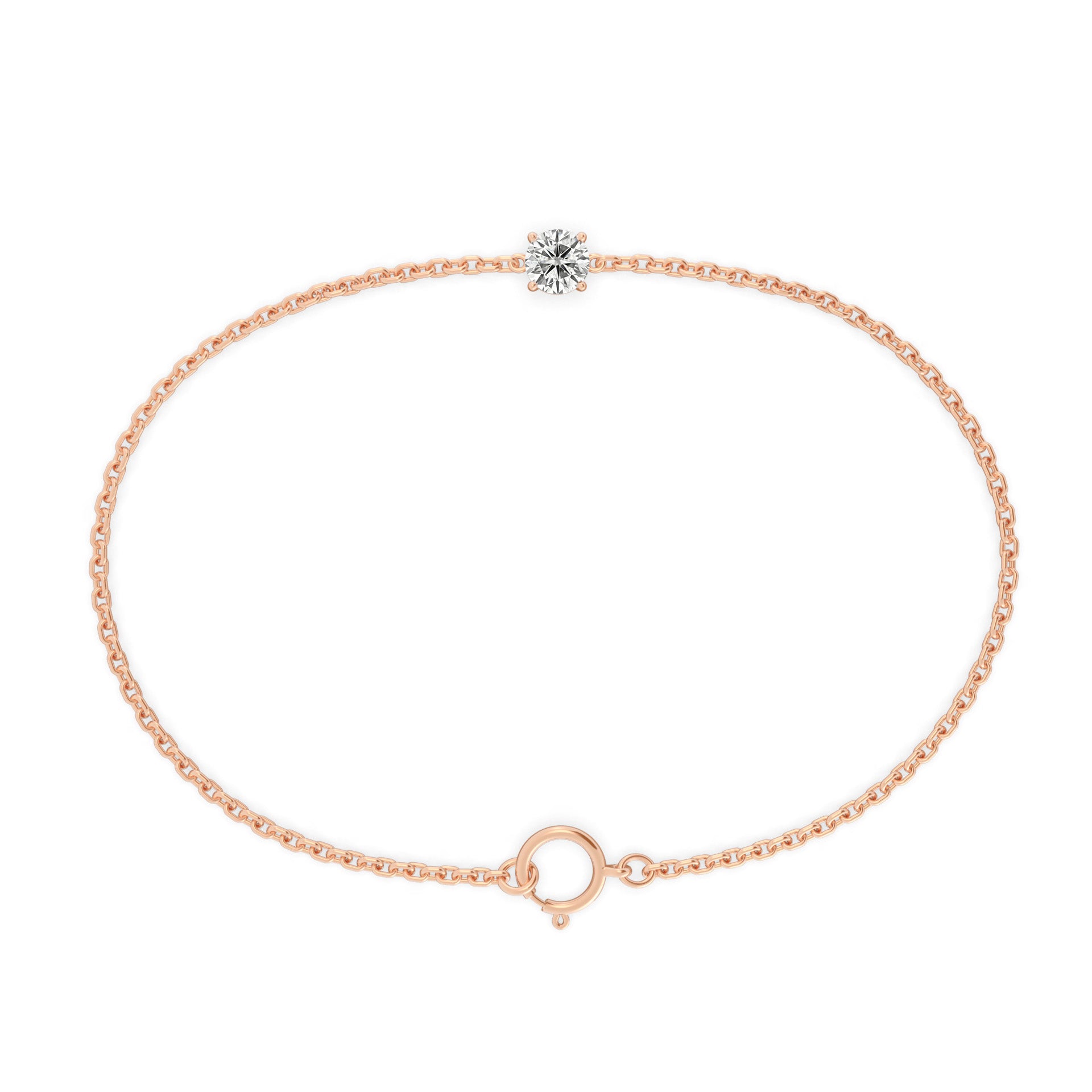 Single 0.30ct Round Bracelet