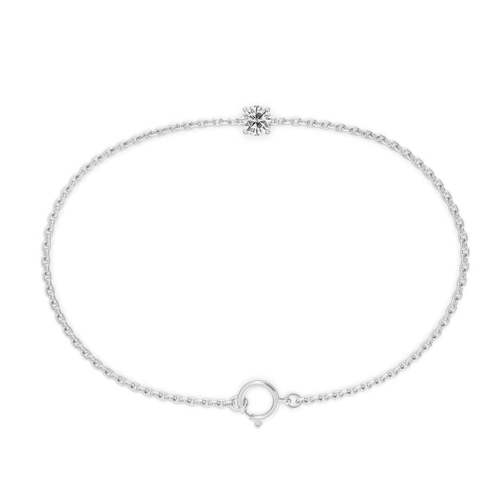 Single 0.30ct Round Bracelet