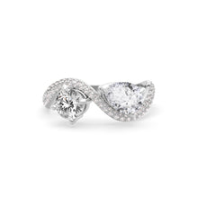 Load image into Gallery viewer, Rosa Two Stone Ring Pavé
