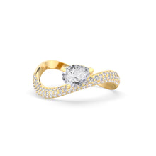 Load image into Gallery viewer, Rosa Pear Ring Pavé
