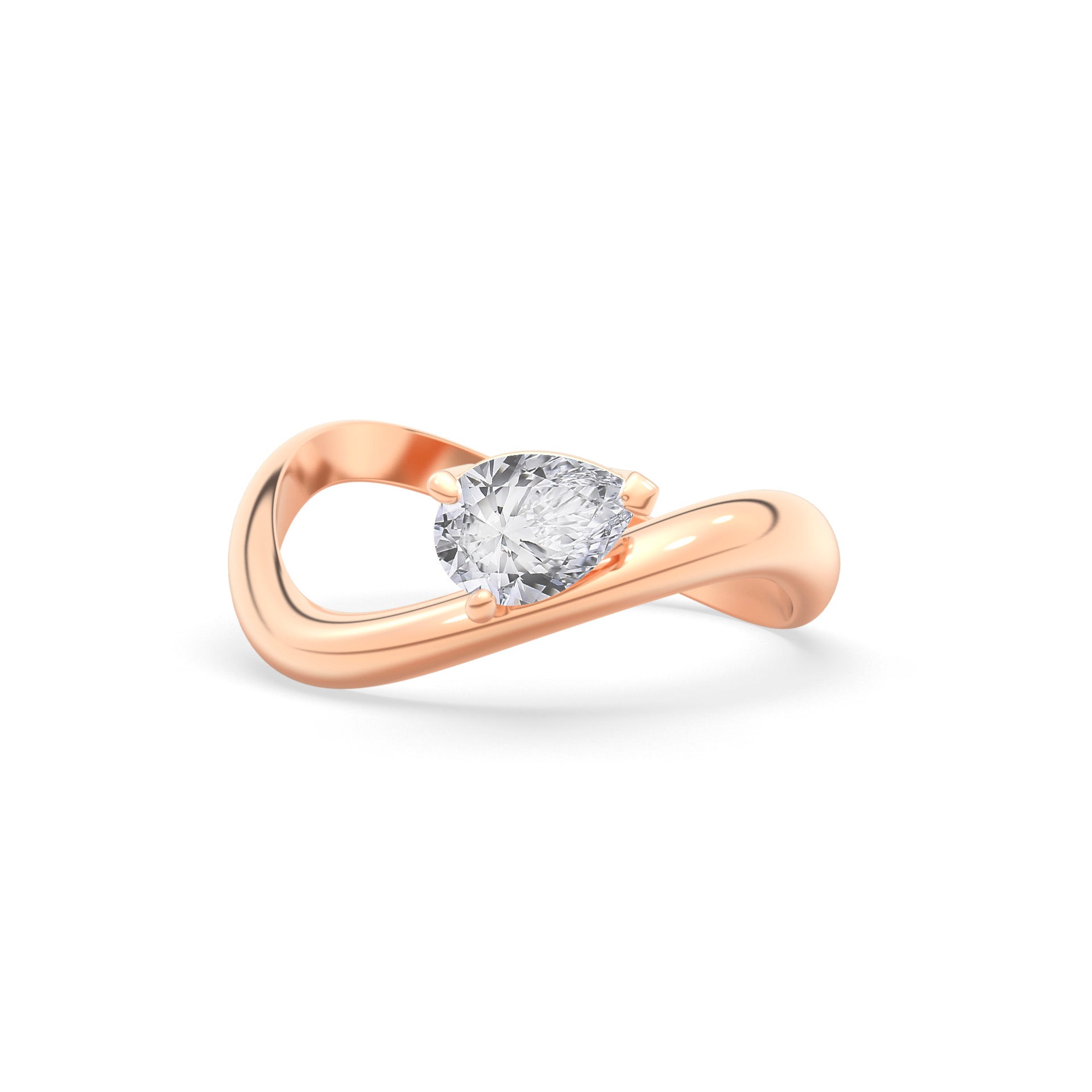 Rosa Pear Ring