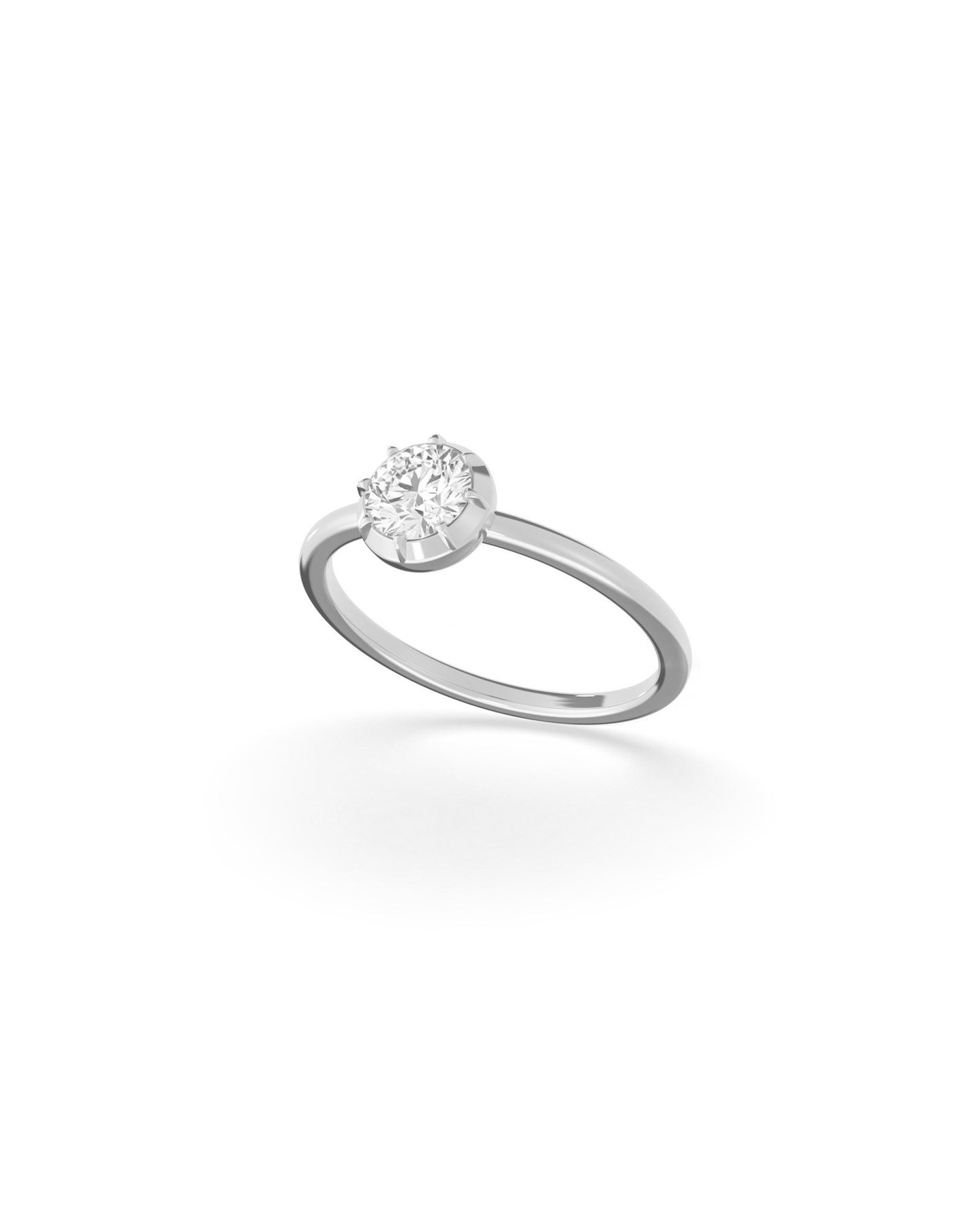 Button Back Ring Brilliant - 0.50ct - Arter Jewelry