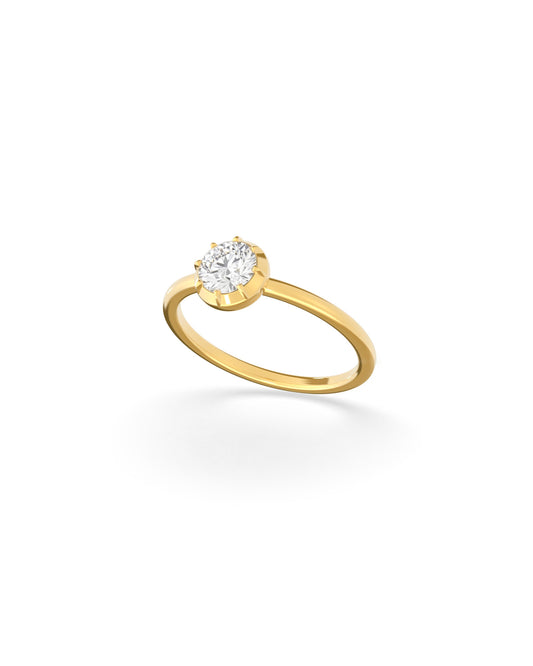 Button Back Ring Brilliant - 0.50ct - Arter Jewelry
