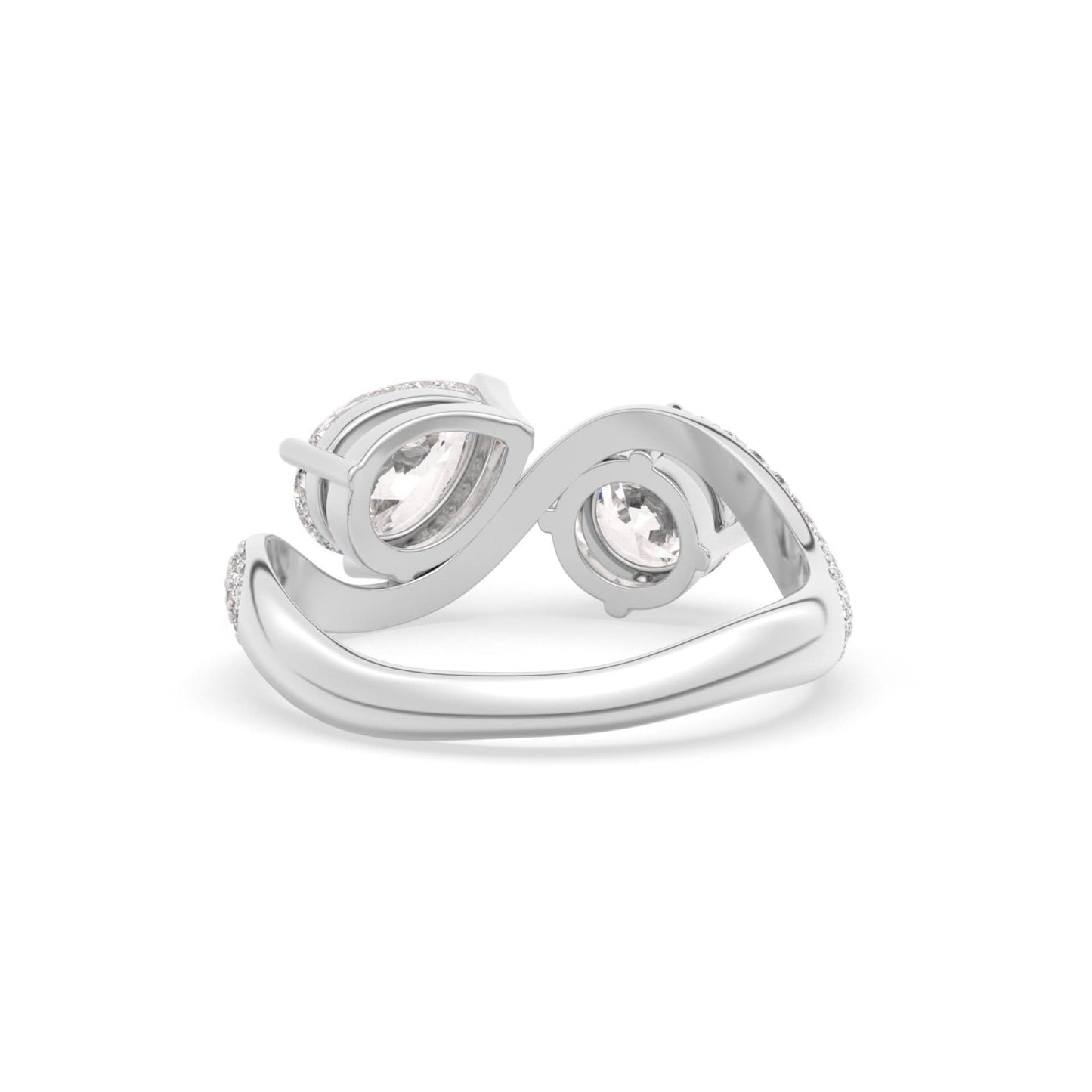 Rosa Two Stone Ring Pavé - Arter Jewelry