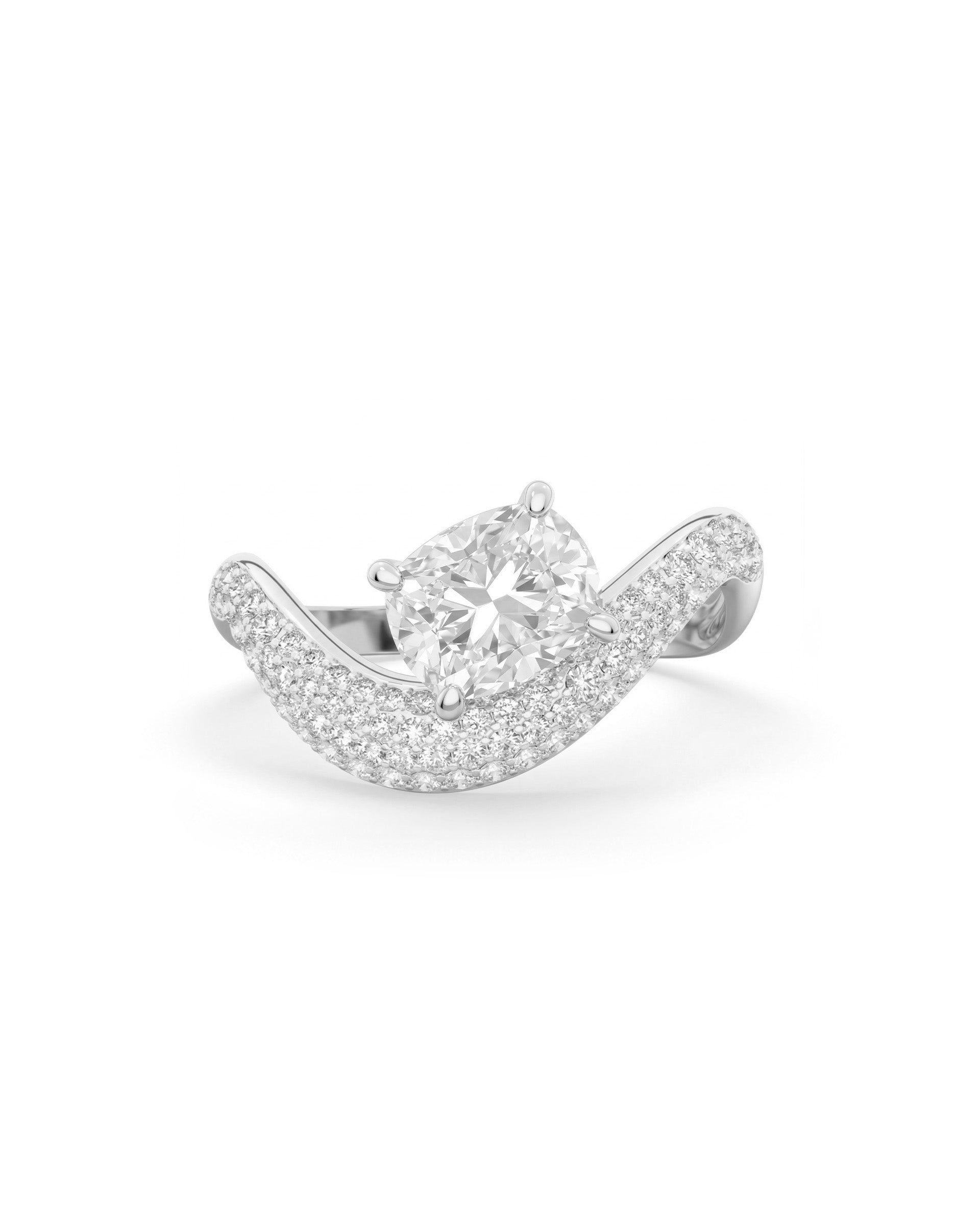 Rosa Cushion Ring Pavé - Arter Jewelry