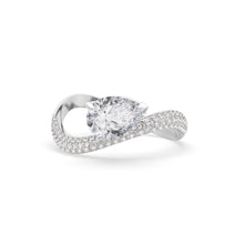 Load image into Gallery viewer, Rosa Pear Ring Pavé
