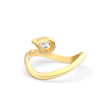 Load image into Gallery viewer, Rosa Pear Ring Pavé
