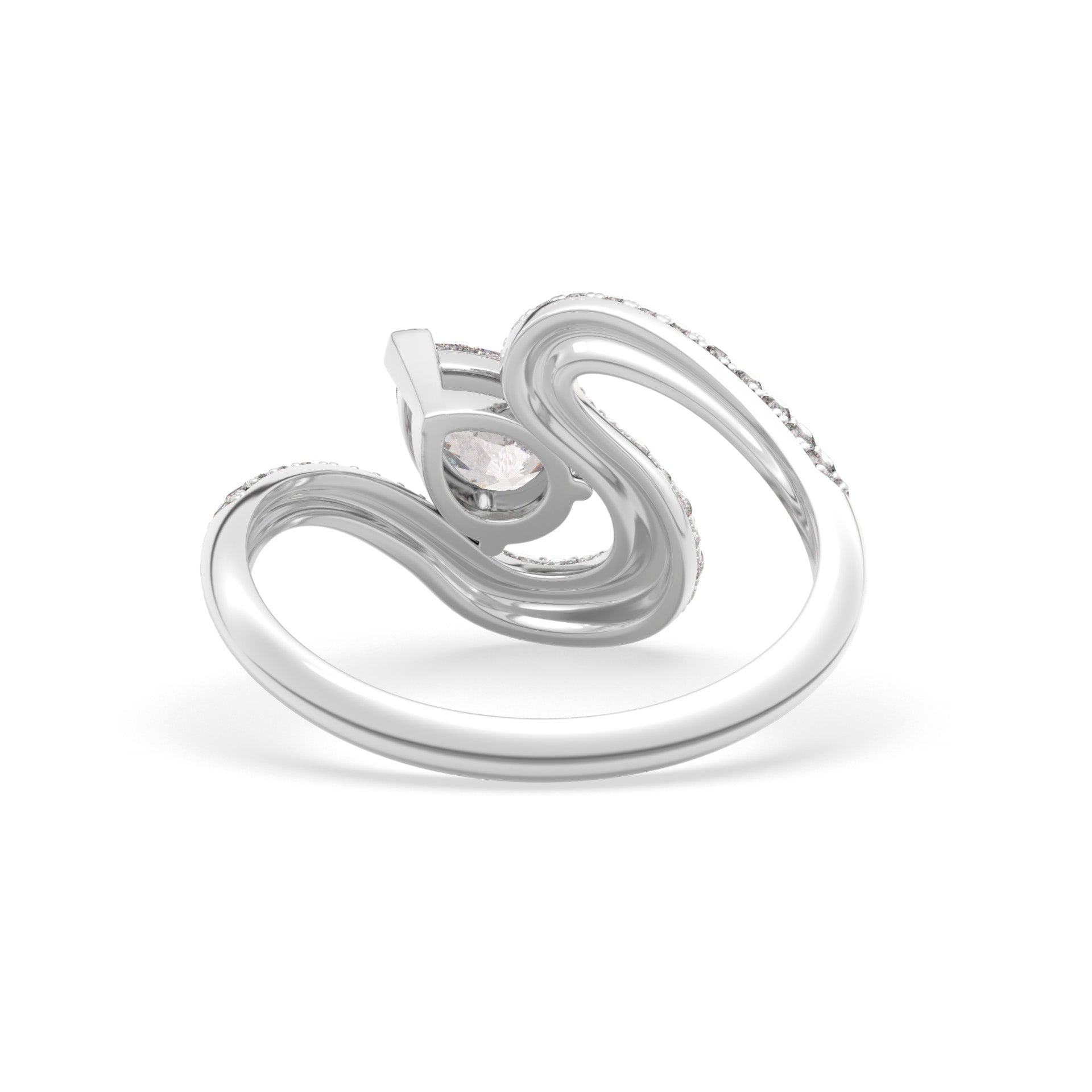 Ada Pear Ring Pavé